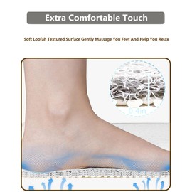 Anti Slip Corner Shower Mat with Drainage Holes, PVC Loofah Shower Anti Slip Mat, Bathmat Quick Dry and Easy to Clean, Shower Floor Mat Non Slip,A,90x90cm(36x36inch)