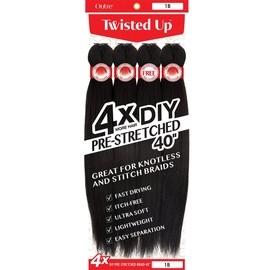 Outre X-Pression Twisted Up Long Length Yaki Straight Style Synthetic Hair Pre-Stretched Braid - DIY PRE-STRETCHED BRAID 40 Inch 4X (2T1B/27)