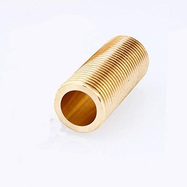 POWERTOOL Thread Nipple 1/2" Brass Running Nipple Threaded Tube for Tank Connectors (12MM, 2PCS)