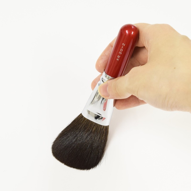 ARRS20-2 Kumano Supervised Rokkakukan Sakurado Powder Brush (Flat), Ash Squirrel,