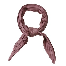 Allegra K Women Pleated Rhombus Head Scarf Wraps Scarves Neckerchief Bandana Solid Color Dusty Pink