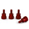 PrecisionGeek Aluminium Knurled Screws M6 x 10 mm Red L-22