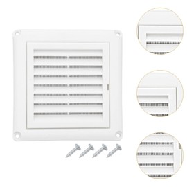Colcolo Louvered Dryer Vent Cover Weatherproof Easy Installation High Performance Exterior Wall Vent Hood Outlet Airflow Vent, 5 inch Opening