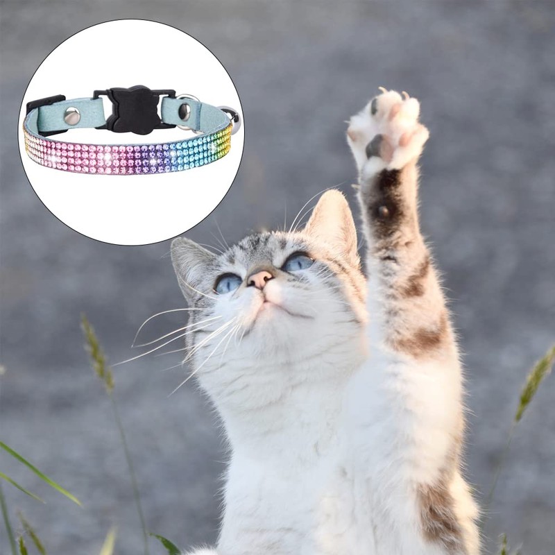 Cute Dazzling Sparkling Dog Cat Rhinestone Collar Adjustable Collars for