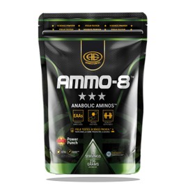 Advanced Genetics AMMO-8 Essential Amino Acids, 1 Selling EAA Formula – Sparks Protein Synthesis Halts Muscle Breakdown, and More – Fruit Punch Flavor (30 Servings)