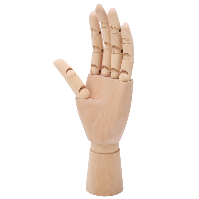 Wooden Hand Rotation Joint Professional Hand Model Various Shapes Wooden
