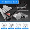 Fibetter Linear Shower Drain 12 Inch Black Rectangular Floor Drain