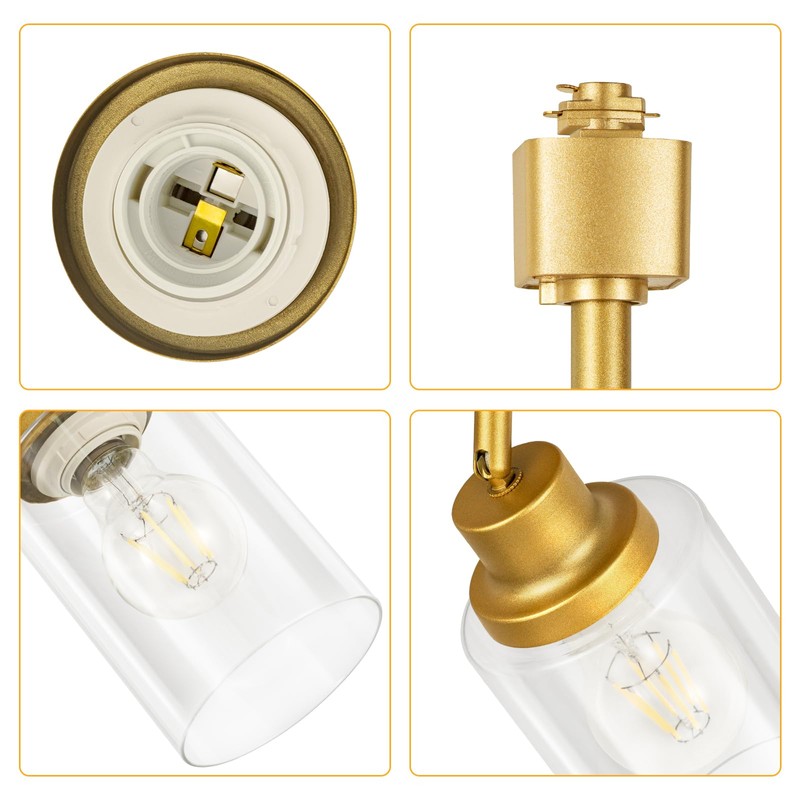 VANoopee H Type Track Lighting Heads E26 Track Light Ceiling