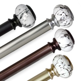 Rod Desyne 1" Prince Single Curtain Rod, 28-48 inch, Light Gold