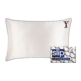 slip The Original Queen Pure Silk Pillow Case - 100% Pure 22 Momme Mulberry Silk - Queen Standard Size - Anti-Aging, Anti-BedHead, Anti-Sleep Crease, Initial Collection: Letter Y (20" x 30")