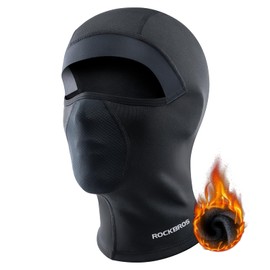 ROCKBROS Balaclava, For Winter, Neck Warmer, Fleece-Lined, Cold Protection, Does Not Suffer From Breathing, Anti-Slip, Helmet Inner, Stretchable, Balaclava, For Motorcycles, Bicycles, Skiing,