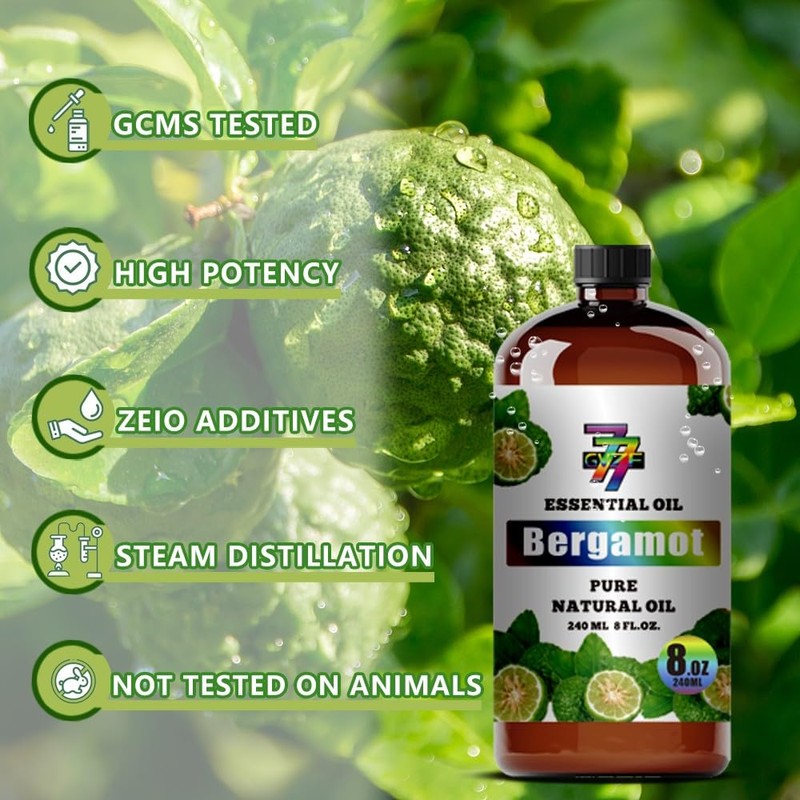 GV77ZF Bergamot Essential Oil (8 oz / 240 ml) C