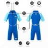 Osprey Toddlers 3mm Shorty Summer Kids Wetsuit, One Piece with