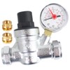 SPARES2GO Boiler Pressure Reducing Regulator Valve with Gauge for 22mm