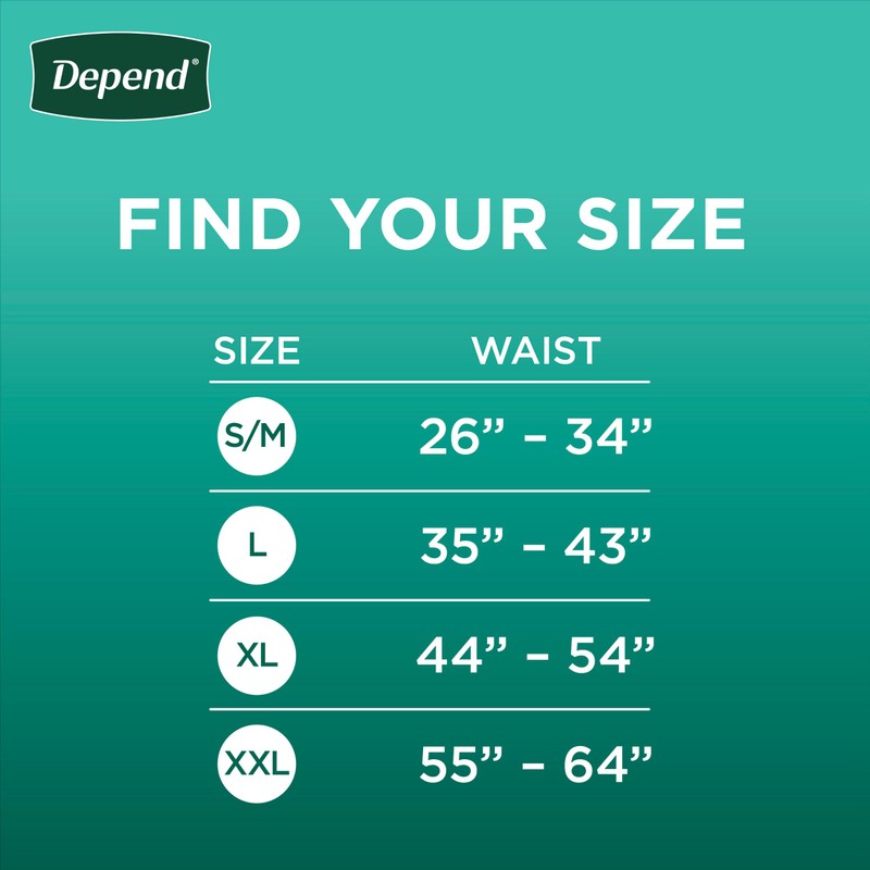 Depend Fresh Protection Adult Incontinence Underwear for Men, Disposable, Maximum,