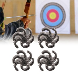 Leapiture Pack of 4 Archery Stabilisers, Vibration Damper for Bow Strings, Rubber, Silencer for Recurve Bow, Bow Stabiliser Recurve, Arch Stabiliser for Stable Bow (Black)