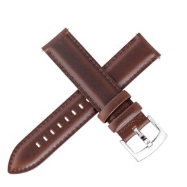 OTTOODY Watch Band, Watch Strap, 0.7 inch (18 mm), 0.8 inch (20 mm), 0.8 inch (21 mm), 0.9 inch (22 mm), Elegant Calf Leather, Genuine Leather Watch Band, Quick Release, No Tools Required, Sweat