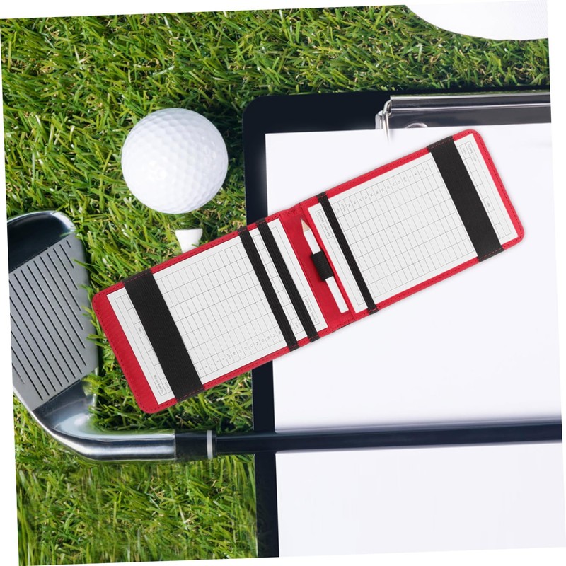 SUPVOX 1set Golf Scorecards Holder Elegant Leather Golf Scoring Book