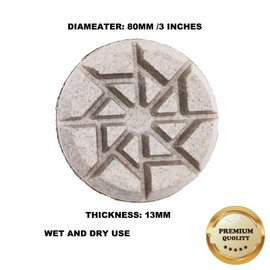 GDDT, (3PACK) 80MM3 Inch Professional Floor Machine Diamond Floor Polishing PadS for Concrete, Terrazzo, Stones, WET& DRY use-Premium Quality (Grit 800# x3pcs)