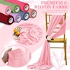 Horbaunal Light Pink Chiffon Fabric by The Yard, 5 Yard