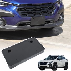 License Plate Frame Bracket Compatible with Subaru Crosstrek 2024 2025,ABS Tag Frame Holder Front Bumper License Plate Holder Mount Adapter Relocation Kit Accessories 1PCS