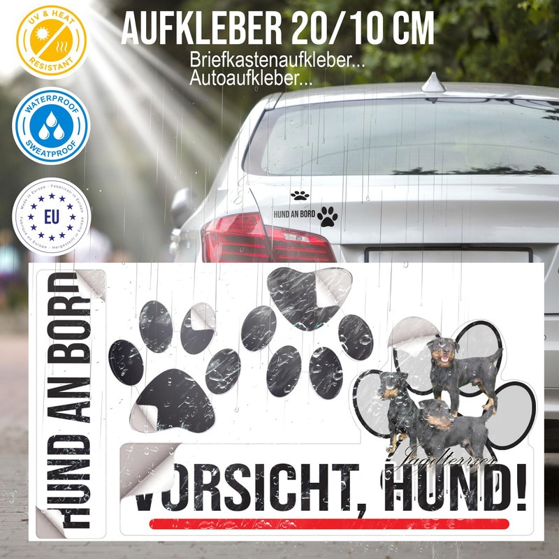Hier wache ich hund German Hunting Terrier 29/18 cm