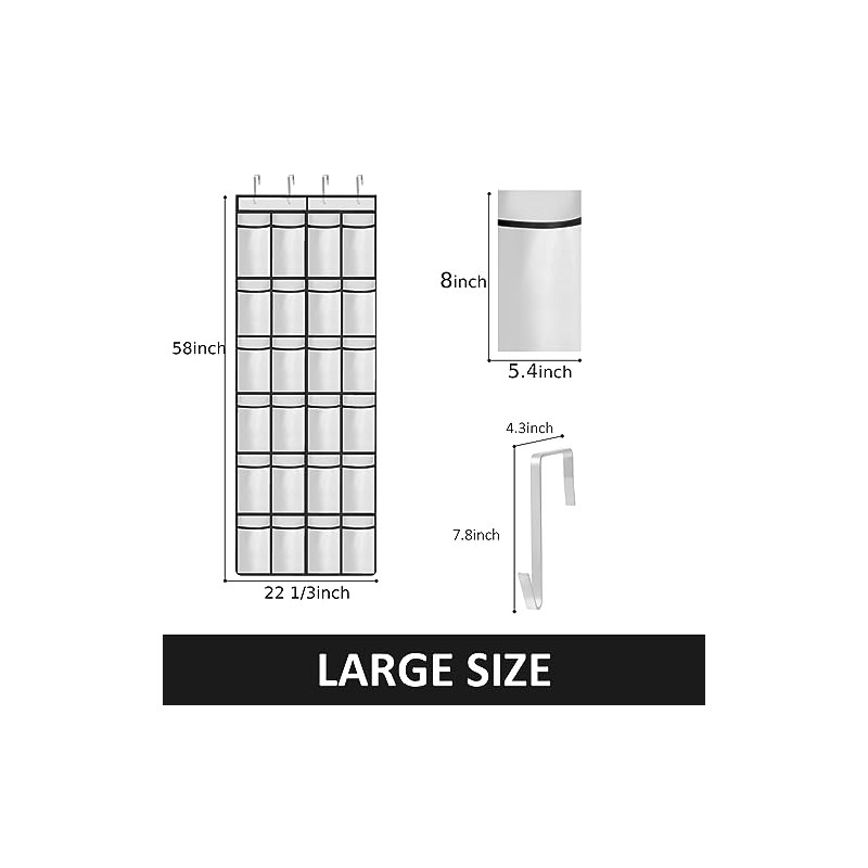 Intersnug Over The Door 24 Holder Cup Organizer - Various