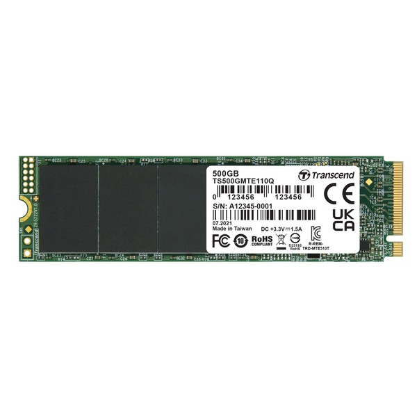 Transcend TS500GMTE110Q-E 500GB PCIe SSD M.2 (2280) NVMe PCIe Gen3