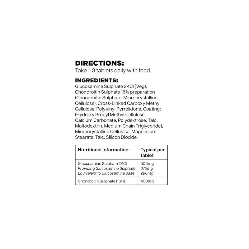 Glucosamine 500mg & Chondroitin 400mg (180 Tablets) from Woods Supplements