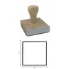 Hampton Studios Square Outline Rubber Stamp, 2 X 2'' Wood