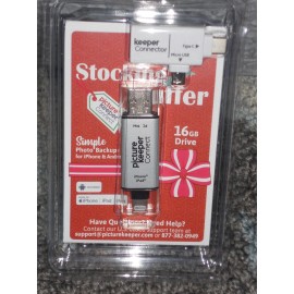 Picture Keeper Connect 16 GB Photo Backup Silver Flash Drive Android Apple NIP