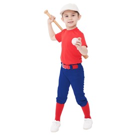 QBK 3T Toddler Baseball Pants Youth Softball Pants Kids Tee Ball Pants for Boy Girl Blue