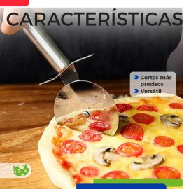 Cortador De Pizza Manual Profesional De Acero Inoxidable Con Mango Ergonómico Para Cocina, Repostería, Masa, Pastel, Fondant Pizzería Y Hogar 6.3 Cm Slim Company