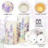MELTONE Lavender Flameless Candles Romantic Theme Real Wax Fake Candles