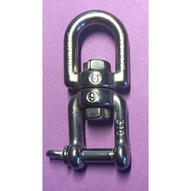 US Stainless Stainless Steel 316 Anchor Swivel Eye and Jaw 6mm or 1/4" Marine Grade