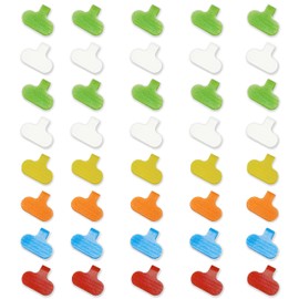 Cable Labels for Electronics, Multi-Color Label Tags, Write-On Cord Labels, Reusable Wire Label Indicator, Cable Management, Organizating & Identifying, by TX Pack-es (Basic Size, 40pcs)