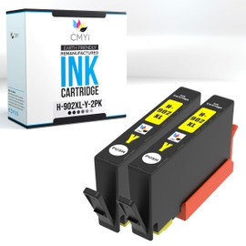 CMYi 902XL Yellow Replacement Ink Cartridge for HP OfficeJet Pro 6978, Pro 6979, 6950, 6951, 6954, 6958, 6962, 6975, 6979, Pro 6958, Pro 6960, Pro 6961, Pro 6963, Pro 6964, Pro 6965 (2 Yellow)