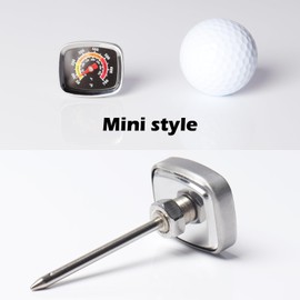 KT THERMO Grill Thermometer Grill Pit Replacement Thermometer Barbecue Charcoal Smoker Temperature Gauge for BBQ Meat Cooking Lamb Beef, Stainless Steel Temp Gauge, Small Oven Accessories（Black）