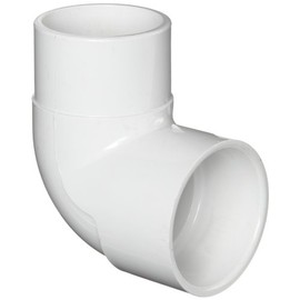 Spears 409 Series PVC Pipe Fitting, 90 Degree Elbow, Schedule 40, 2" Spigot x Socket