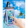 IPX68 Waterproof Phone Pouch with Lanyard - Dazzling Purple