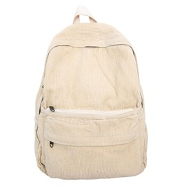 BOZIEE Cord Backpack Women's Daypacks City Backpack Backpacks Backpack Handbags Cordury School Backpack for Women Girls Teenagers School Travel Work Everyday, Cream white