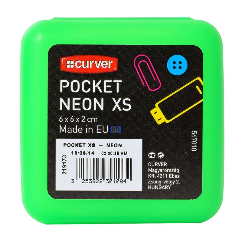 Curver Pocket Box Neon XS 4 Assorted Colours Storage Box