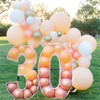 3FT Mosaic Balloon Frame Number 3 Light Up Numbers Pre-Cut