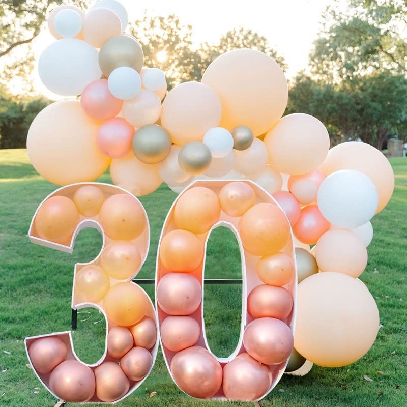 3FT Mosaic Balloon Frame Number 3 Light Up Numbers Pre-Cut