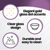 GAC Elegant Large Glass Serving Bowl with Designed with Gold