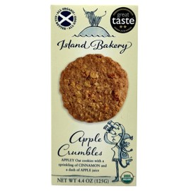 Island Bakery Organic Apple Crumbles – Traditional Apple Oat Biscuits, Organic Oat Cookies, Made in Scotland 4.4 Ounce