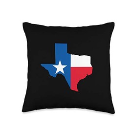 Texan Gift for Men Cell Phone Accessory for Women Texas Flag Throw Pillow