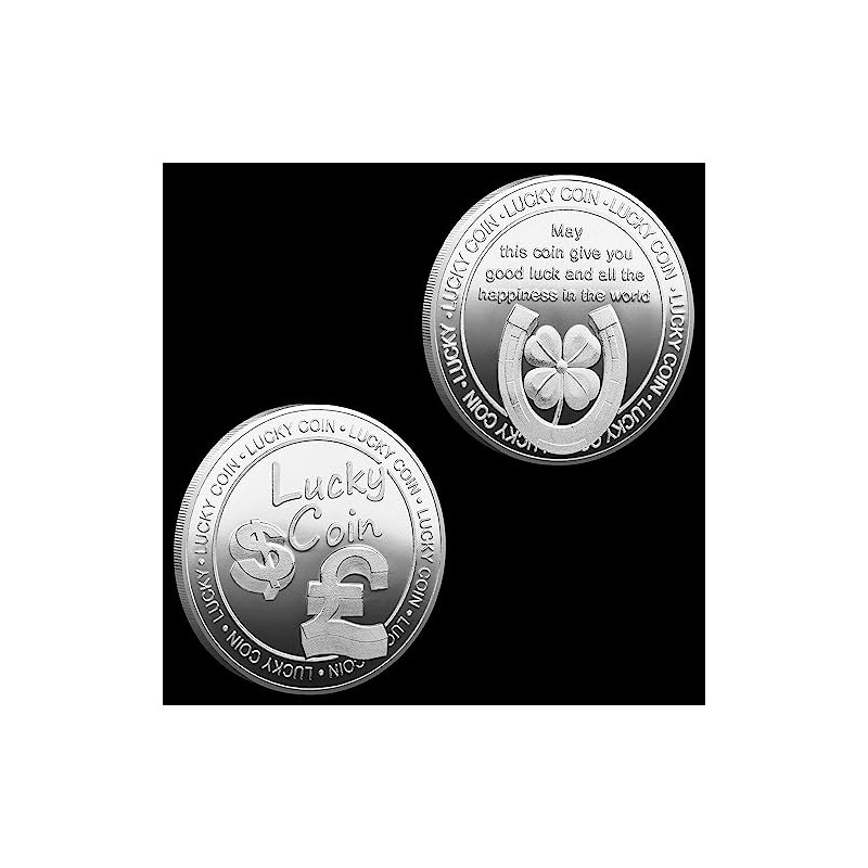 1 PCS Lucky Coin Horseshoe and Four Leaf Clover Souvenirs