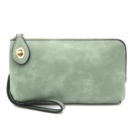 LOVESOME Women's Small Crossbody Bag Wristlet Clutch(Mint)
