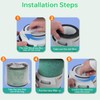 Doifyn 2 Pack HP072 True Filter Replacement for Shark HP072/HP071